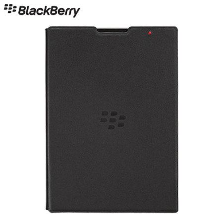 Official BlackBerry Passport Leather Flip Case - Black