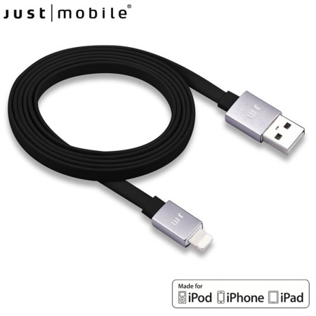 Cable Lightning Just Mobile AluCable Premium - 1.2 m - Negro / Plata