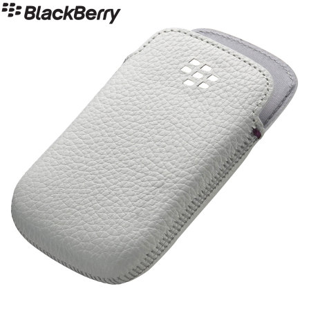 Official BlackBerry Classic Leather Pocket Case - White