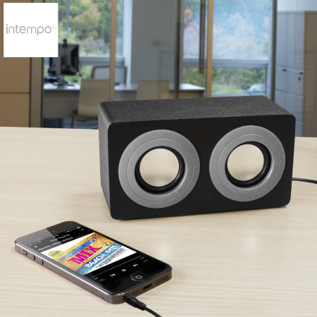 Intempo Mini Blaster Dual Speaker - Grey and Black