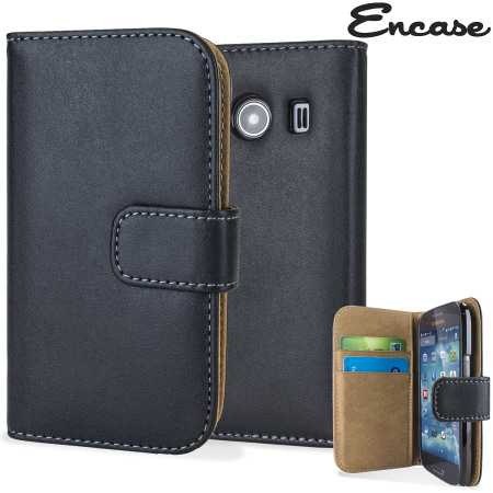 Encase Samsung Galaxy Ace 4 Leather Style Wallet - Black