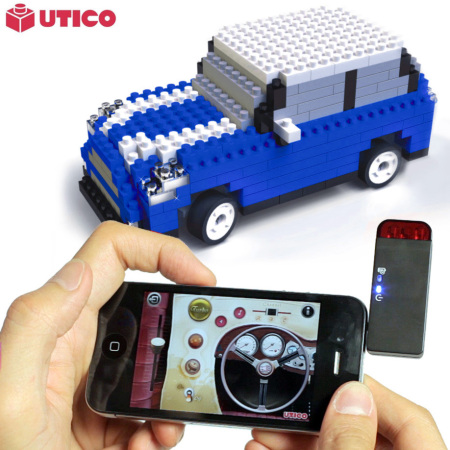 Coche Mini UTICO controlada por App para iOS y Android - Azul