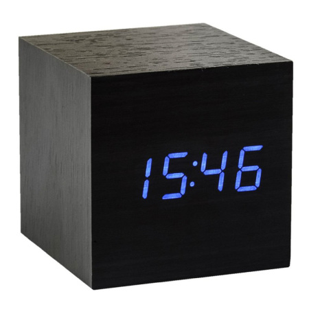 Réveil Cube LED Gingko Click Clock - Ébène 