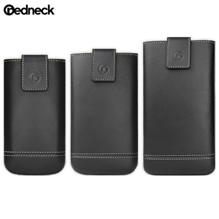 Redneck Leder Universal Smartphone Tasche XL in Schwarz