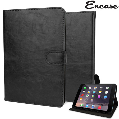 Funda iPad Mini 3 / 2 / 1 Encase Estilo Cuero - Negra