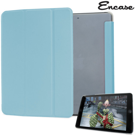 Encase transparante iPad Mini 3 / 2 / 1 opklapbare stand case - Blauw