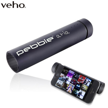 Veho Pebble Aria 3,500mAh Portable Charger & Speaker - Black