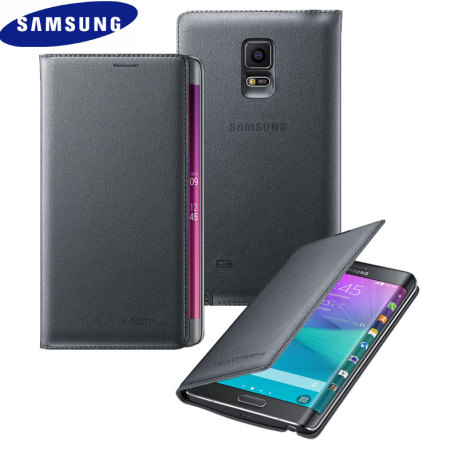 Official Samsung Galaxy Note Edge Flip Wallet Cover - Black