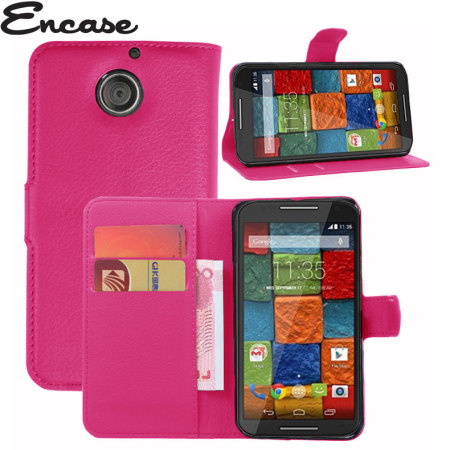 Encase Leather-Style Motorola Moto X 2nd Gen Wallet Case - Hot Pink Reviews