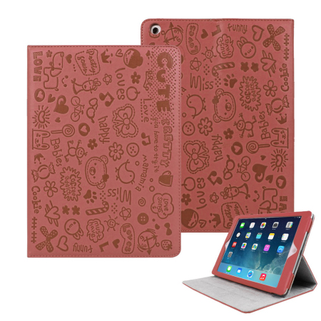  Cartoon Magic Girl iPad Air Case with Stand - Roze