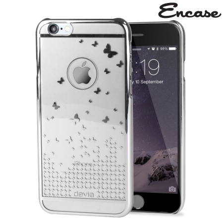 Butterfly iPhone 6S / 6 Shell Case - Silver / Clear