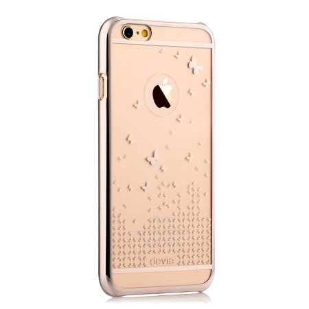 Butterfly iPhone 6 Plus Shell Case - Champagne Gold / Clear