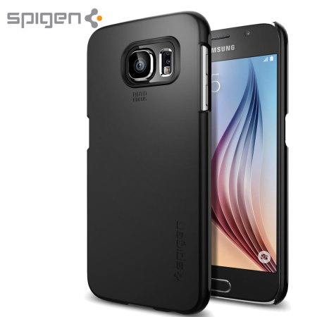 Spigen Thin Fit Samsung Galaxy S6 Shell Case - Smooth Black