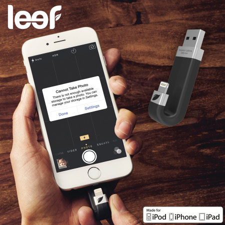 Leef iBridge 128GB Mobile Storage Drive voor iOS Apparaten - Zwart