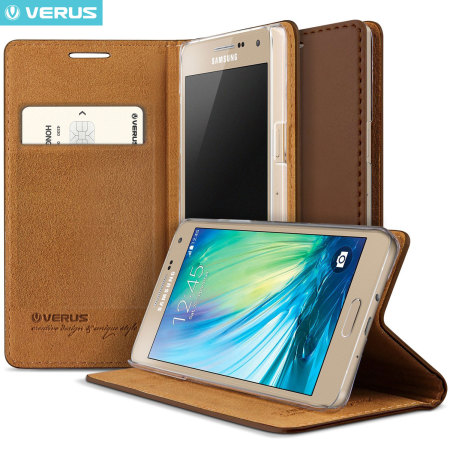 Verus Crayon Diary Samsung Galaxy A5 Leather-Style Case - Brown