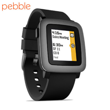 Pebble Time Smartwatch pour Appareils iOS et Android - Noire