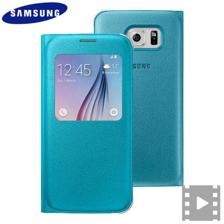 Funda Samsung Galaxy S6 S-View Premium Oficial - Azul
