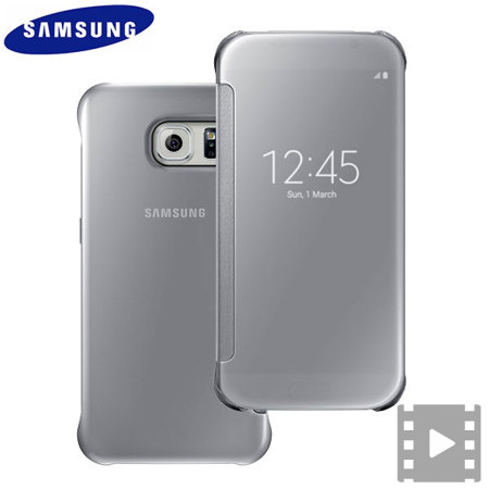 Official Samsung Galaxy S6 Clear View Cover Deksel - Sølv