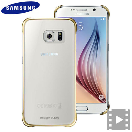 Original Samsung Galaxy S6 Clear Cover Case - Gold