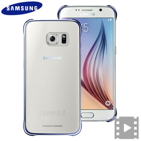 Official Samsung Galaxy S6 Clear Cover Case - Blue / Black