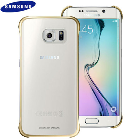 Funda Official Samsung Galaxy S6 Edge Clear Cover - Dorada