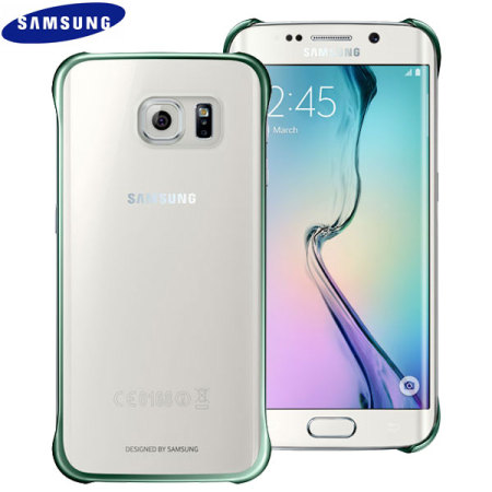 Official Samsung Galaxy S6 Edge Clear Cover Case - Green