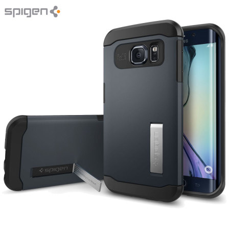 Spigen Slim Armor Samsung Galaxy S6 Edge Case - Metal Slate
