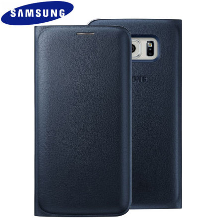 Officiële Samsung Galaxy S6 Edge Flip Wallet Cover - Blauw/Zwart