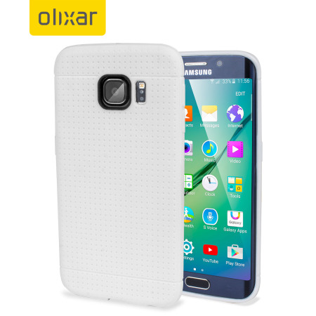 Olixar FlexiShield Dot Samsung Galaxy S6 Edge Case - White