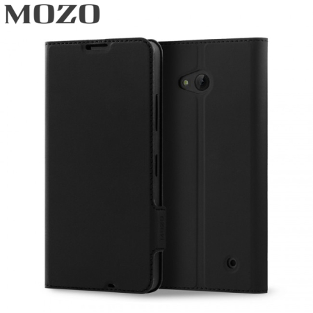 Mozo Classic Leather Style Microsoft Lumia 640 Wallet Case - Black