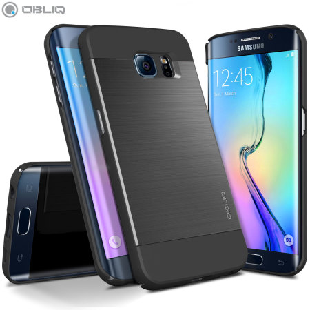 Coque Samsung Galaxy S6 Edge Obliq Slim Meta - Titanium Space Gris