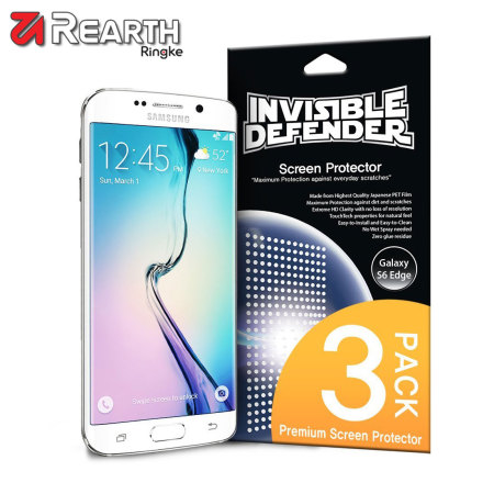 Rearth Invisible Defender Samsung Galaxy S6 Edge Skärmskydd - Trepack