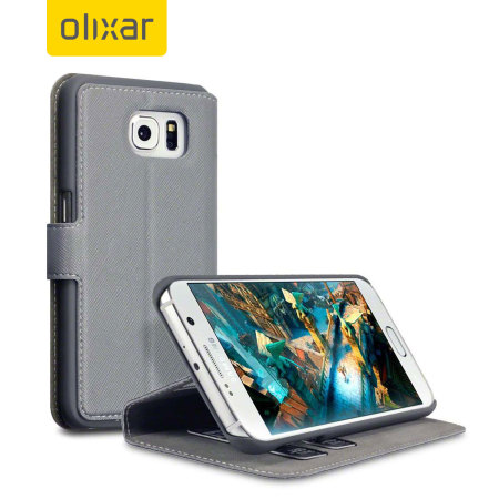 Olixar Low Profile Samsung Galaxy S6 Wallet Case - Grey