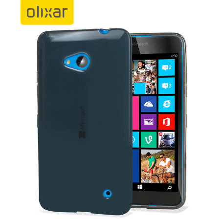 Coque Lumia 640 FlexiShield - Noire Fumée