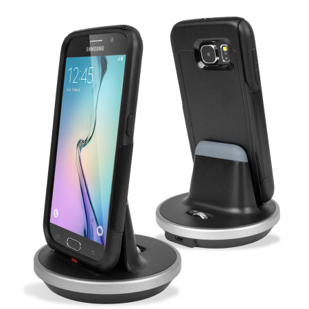 Rugged Case Compatible Galaxy S6 Charging Dock - Black