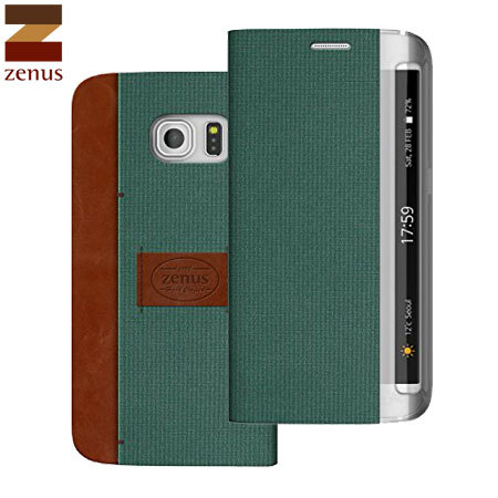 Zenus Martin Diary Samsung Galaxy S6 Edge Wallet Case - Green