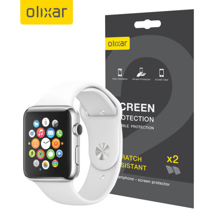 Olixar Apple Watch 2 / 1 (42mm) Displayschutzfolien 2-in-1 Pack