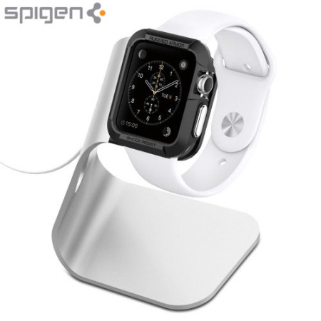 Support de recharge Apple Watch 3 / 2 / 1 Spigen S330 Aluminium