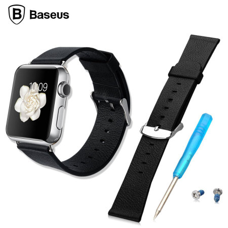 Baseus 42mm Apple Watch Series 2 / 1 Genuine Leather Strap - Black