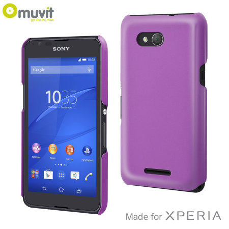 Muvit Sony Xperia E4G Glossy Back Case - Purple