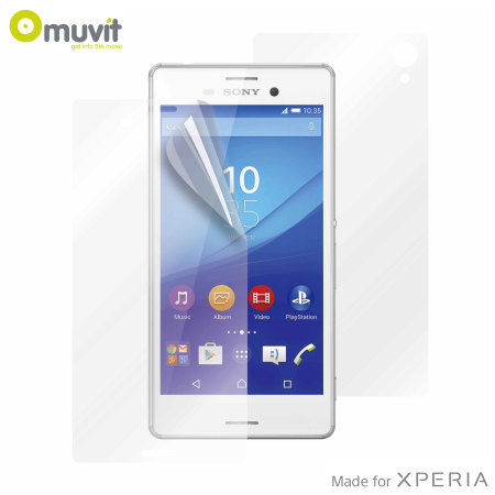 Muvit Front and Back Sony Xperia M4 Aqua Screen Protectors - 3 Pack