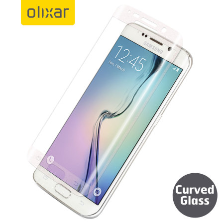 Olixar Samsung Galaxy S6 Edge Curved Glass Skärmskydd - Frostvit