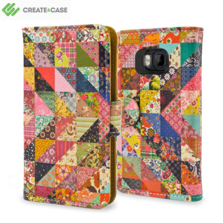 Create And Case HTC One M9 Book Stand Case - Grandma's Quilt