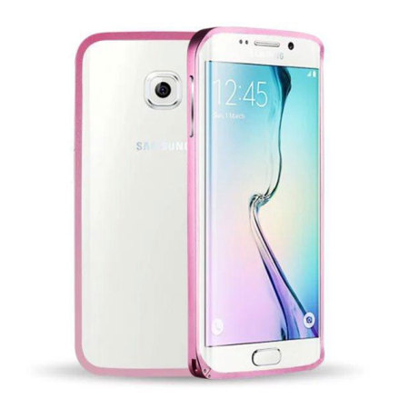 Aluminium Samsung Galaxy S6 Edge Metal Bumper Case - Pink
