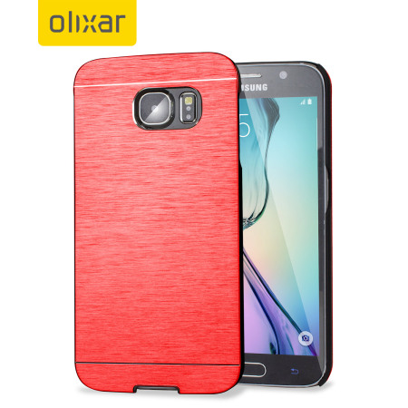 Olixar Aluminium Shell Case Samsung Galaxy S6 Hülle in Rot