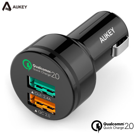 Cargador Coche Aukey Dual USB Qualcomm Quick Charge 2.0 
