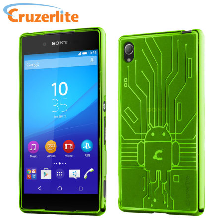 Cruzerlite Bugdroid Circuit Sony Xperia Z3+ Gel Case - Groen