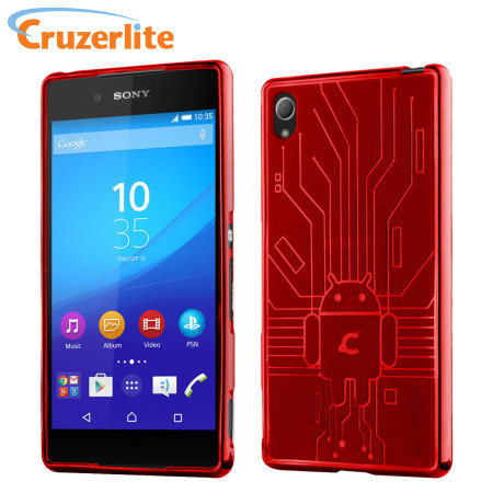 Cruzerlite Bugdroid Circuit für Sony Xperia Z3+ Hülle in Rot