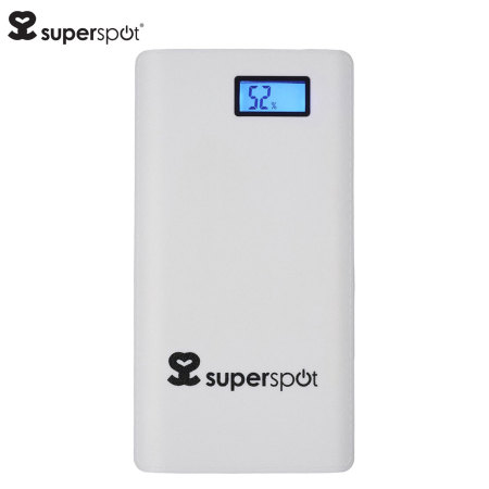 Recharge de secours SuperSpot Triple USB 20,800mAh - Blanche
