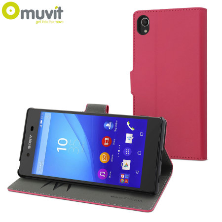 Muvit Wallet Folio Sony Xperia Z3+ Case And Stand - Pink